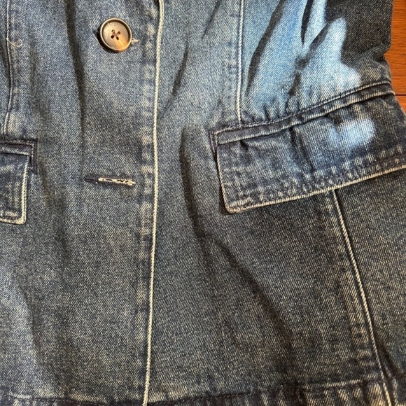 Anthropologie x Mare Mare Womens Jean Jacket NWT Blue Sz XS Button Closure - Picture 3 of 7